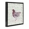 Stupell Industries Hen Portrait on Leaf Sprigs Floating Frame, design by Cady Driver
